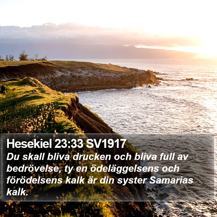 Hesekiel 23:33 SV1917 Bible Study