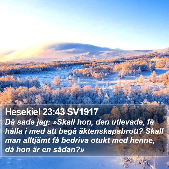 Hesekiel 23:43 SV1917 Bible Study