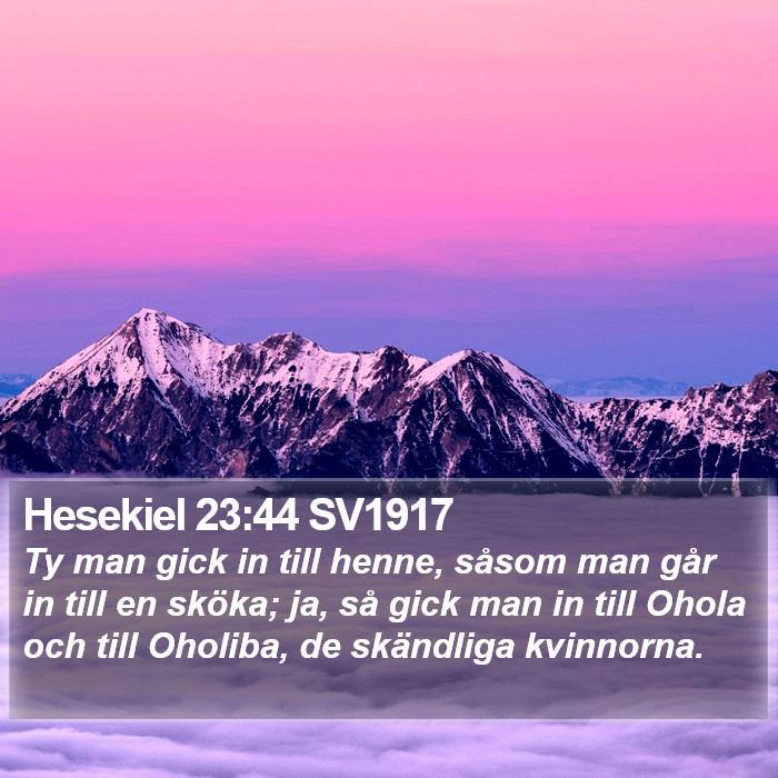 Hesekiel 23:44 SV1917 Bible Study