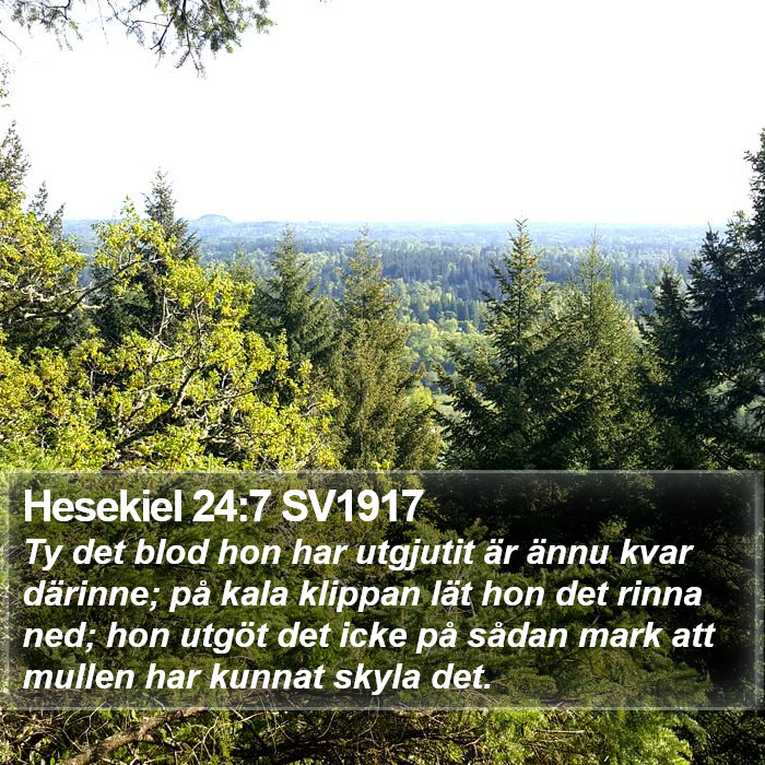 Hesekiel 24:7 SV1917 Bible Study