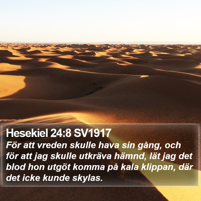 Hesekiel 24:8 SV1917 Bible Study