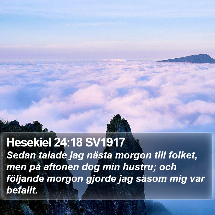 Hesekiel 24:18 SV1917 Bible Study