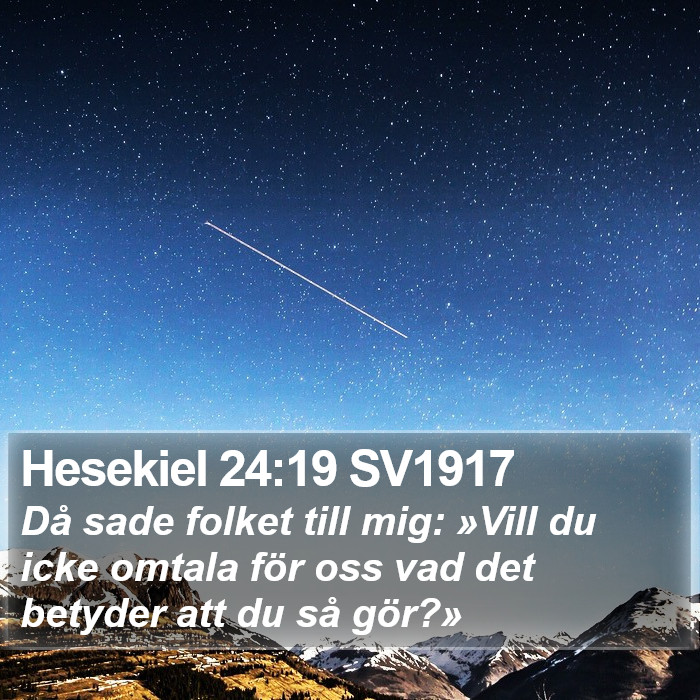 Hesekiel 24:19 SV1917 Bible Study