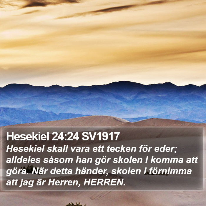 Hesekiel 24:24 SV1917 Bible Study