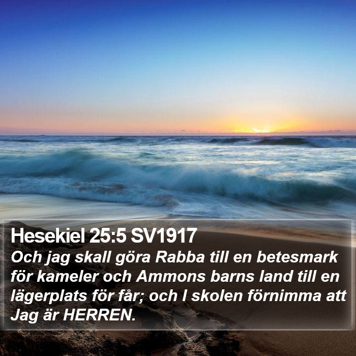 Hesekiel 25:5 SV1917 Bible Study