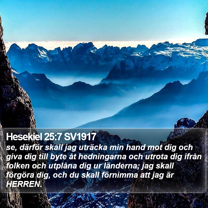 Hesekiel 25:7 SV1917 Bible Study