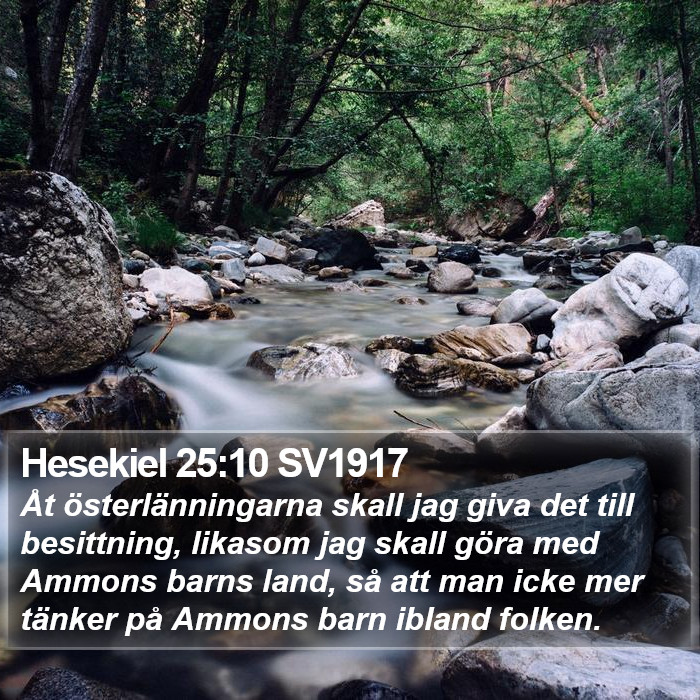 Hesekiel 25:10 SV1917 Bible Study