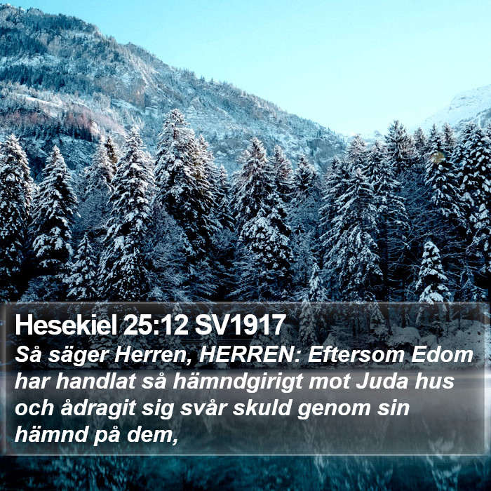 Hesekiel 25:12 SV1917 Bible Study