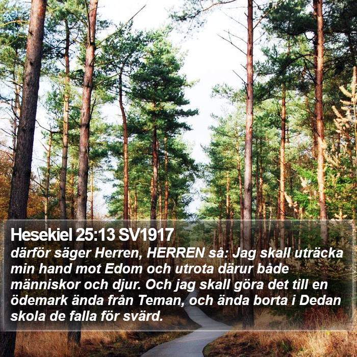 Hesekiel 25:13 SV1917 Bible Study