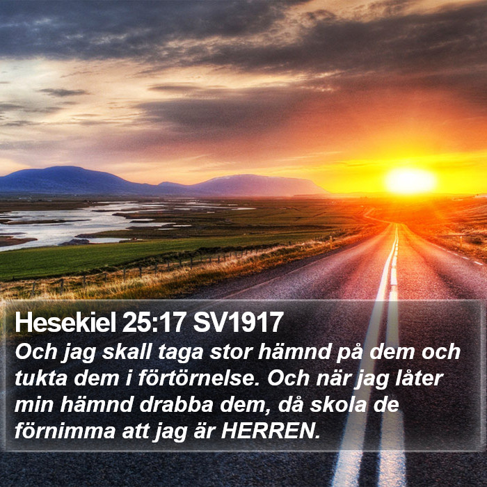 Hesekiel 25:17 SV1917 Bible Study