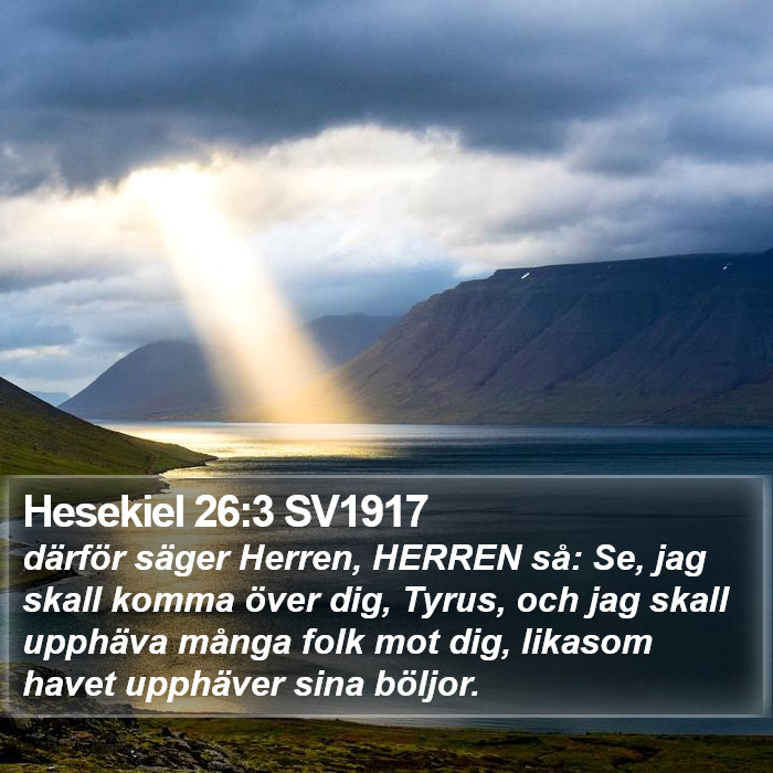 Hesekiel 26:3 SV1917 Bible Study