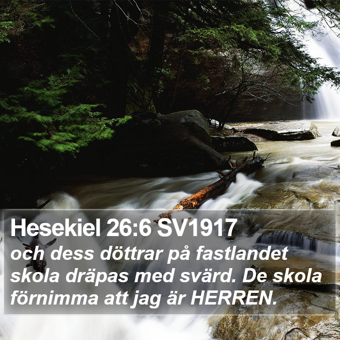 Hesekiel 26:6 SV1917 Bible Study