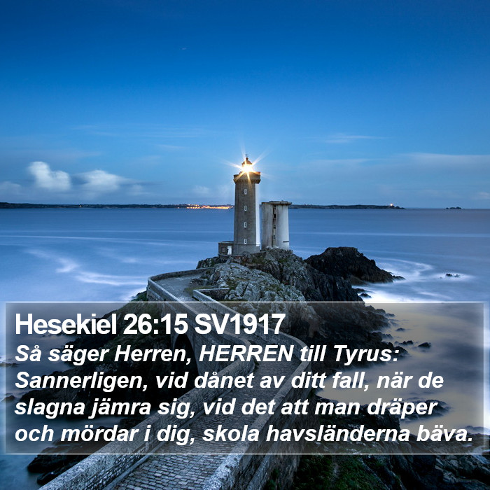 Hesekiel 26:15 SV1917 Bible Study