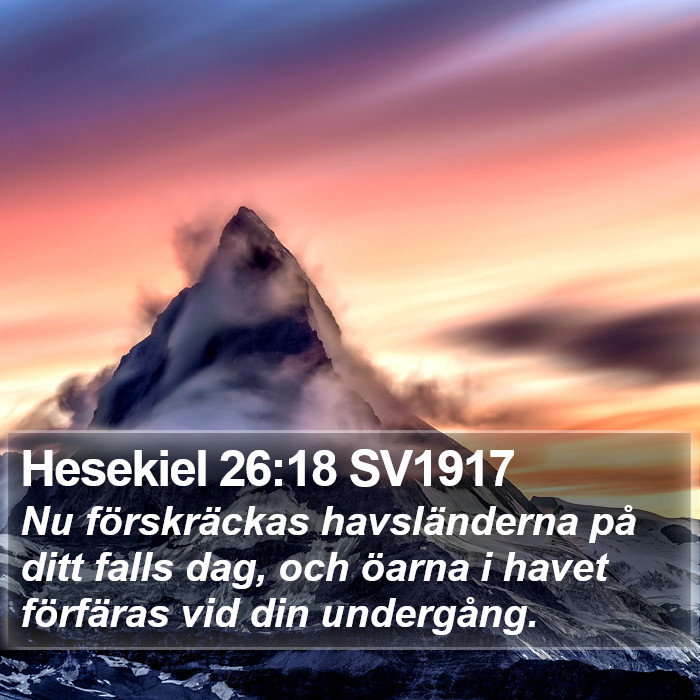 Hesekiel 26:18 SV1917 Bible Study