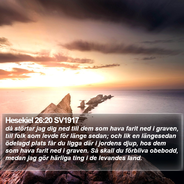 Hesekiel 26:20 SV1917 Bible Study