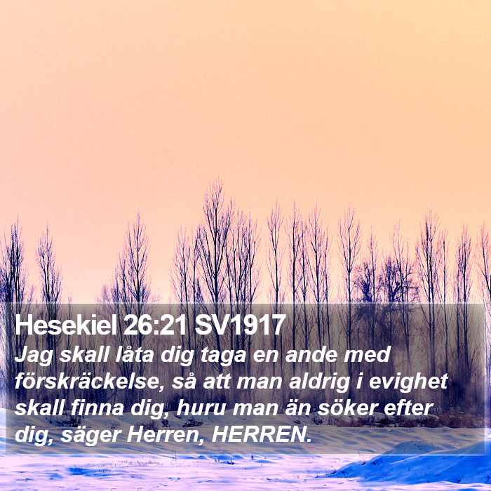 Hesekiel 26:21 SV1917 Bible Study