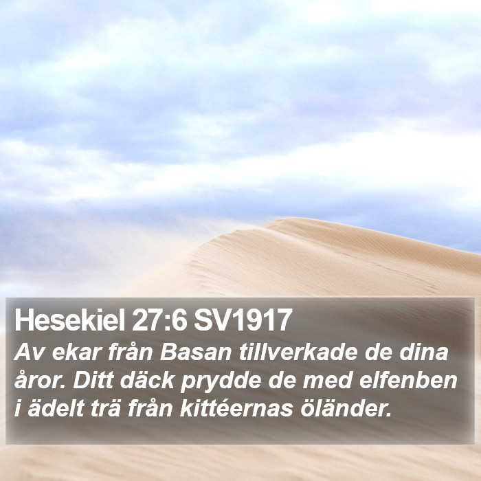 Hesekiel 27:6 SV1917 Bible Study