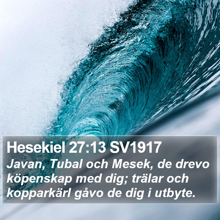 Hesekiel 27:13 SV1917 Bible Study