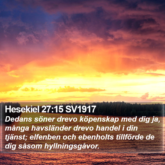 Hesekiel 27:15 SV1917 Bible Study