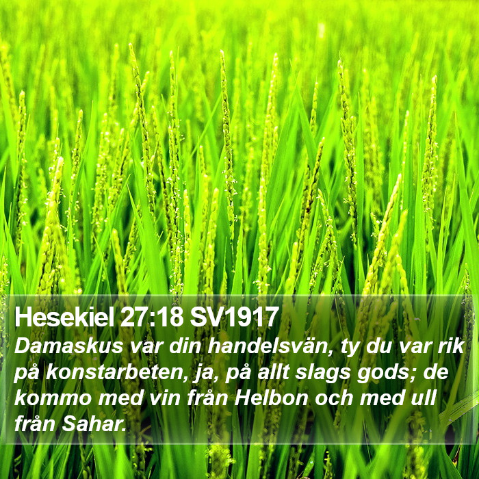 Hesekiel 27:18 SV1917 Bible Study