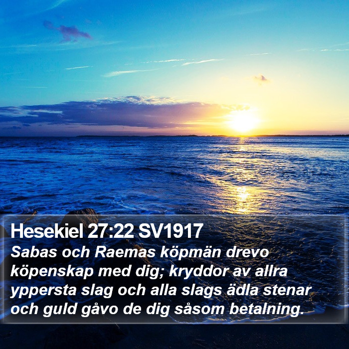 Hesekiel 27:22 SV1917 Bible Study