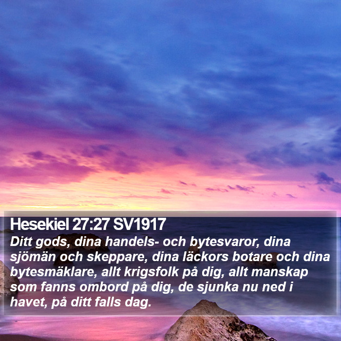 Hesekiel 27:27 SV1917 Bible Study