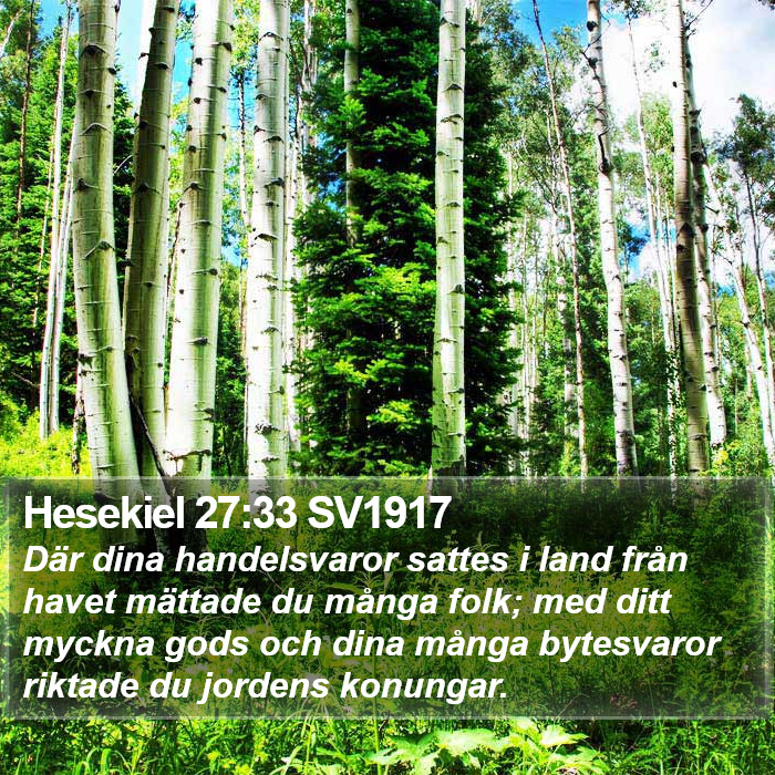 Hesekiel 27:33 SV1917 Bible Study