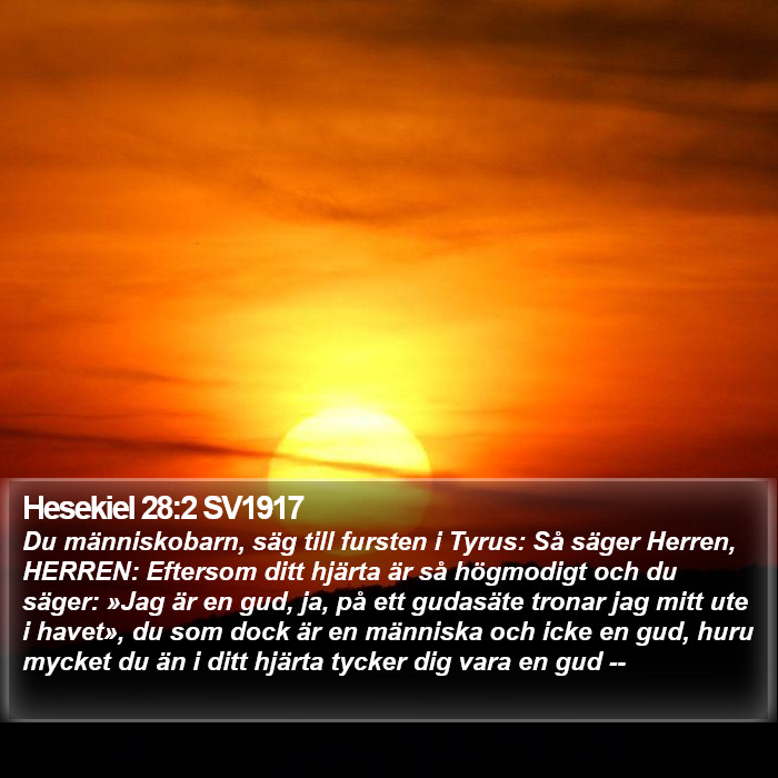 Hesekiel 28:2 SV1917 Bible Study