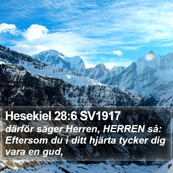 Hesekiel 28:6 SV1917 Bible Study