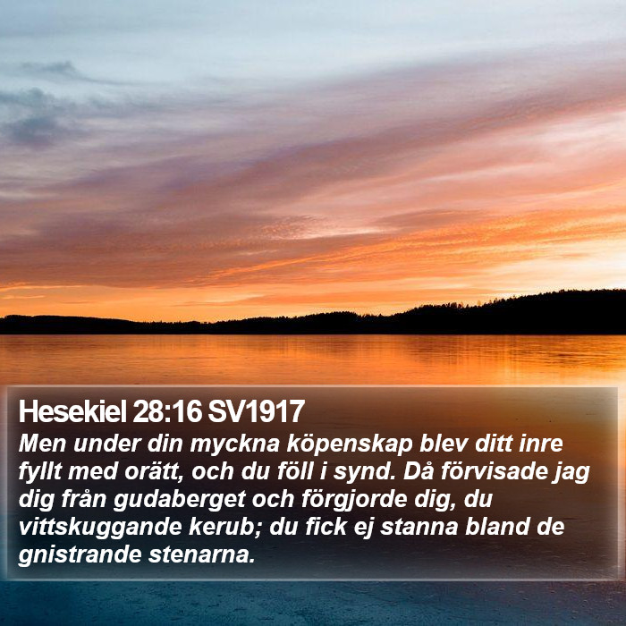 Hesekiel 28:16 SV1917 Bible Study