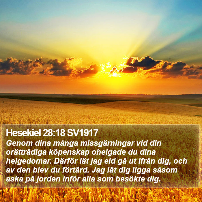 Hesekiel 28:18 SV1917 Bible Study