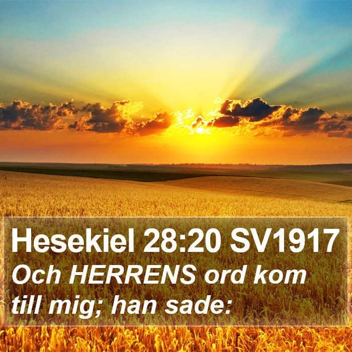 Hesekiel 28:20 SV1917 Bible Study