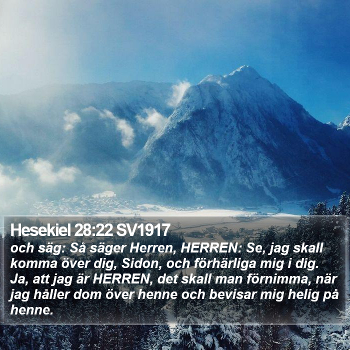 Hesekiel 28:22 SV1917 Bible Study