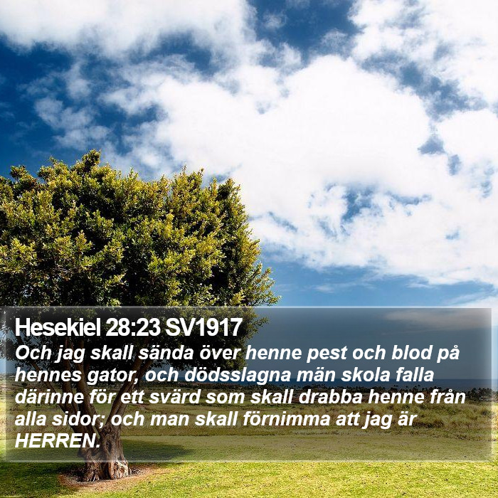 Hesekiel 28:23 SV1917 Bible Study