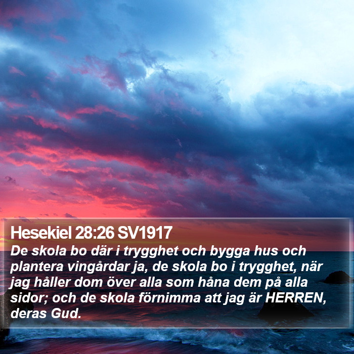 Hesekiel 28:26 SV1917 Bible Study