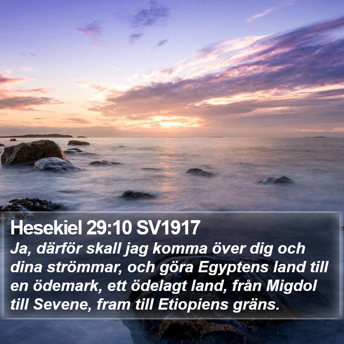 Hesekiel 29:10 SV1917 Bible Study