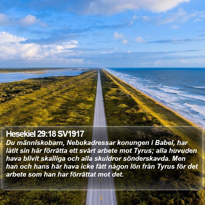 Hesekiel 29:18 SV1917 Bible Study