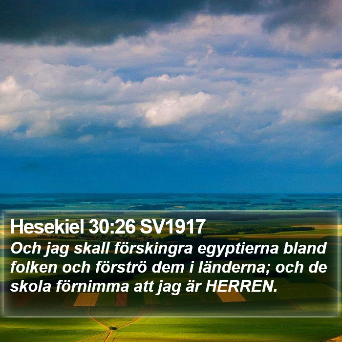 Hesekiel 30:26 SV1917 Bible Study