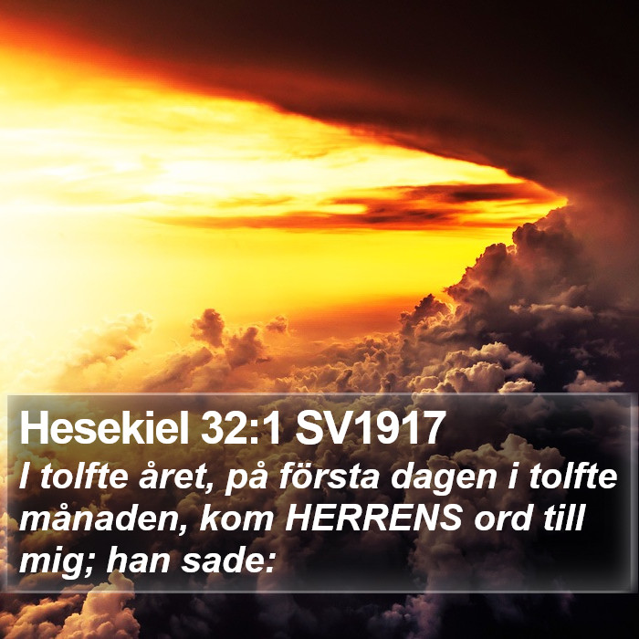 Hesekiel 32:1 SV1917 Bible Study