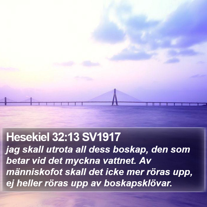 Hesekiel 32:13 SV1917 Bible Study