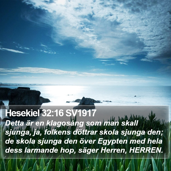 Hesekiel 32:16 SV1917 Bible Study