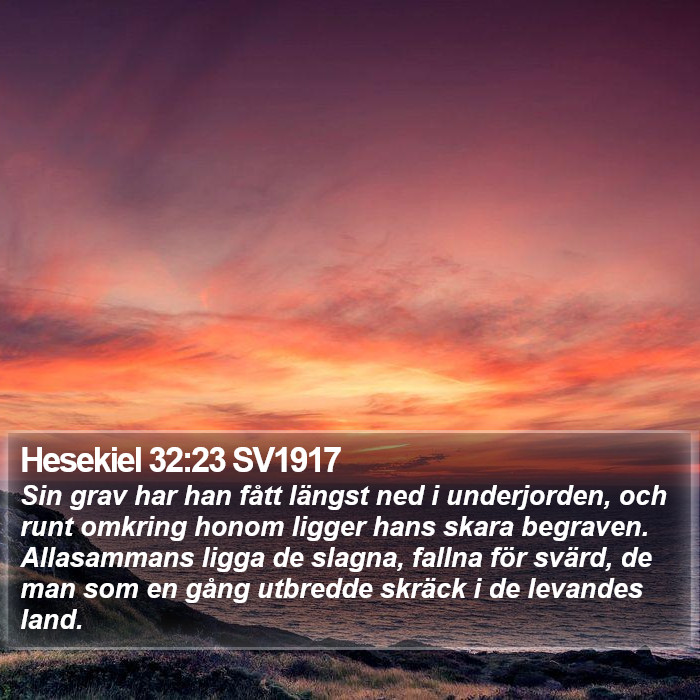 Hesekiel 32:23 SV1917 Bible Study