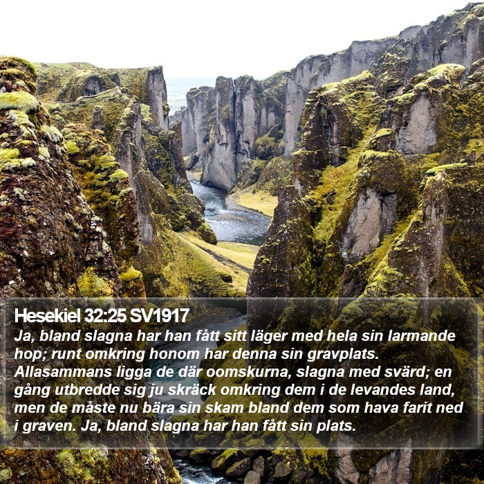 Hesekiel 32:25 SV1917 Bible Study