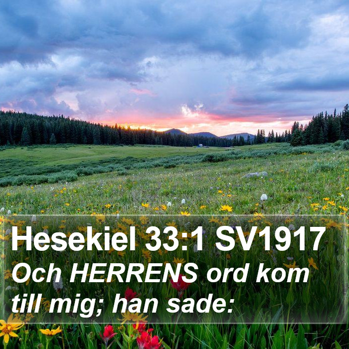 Hesekiel 33:1 SV1917 Bible Study