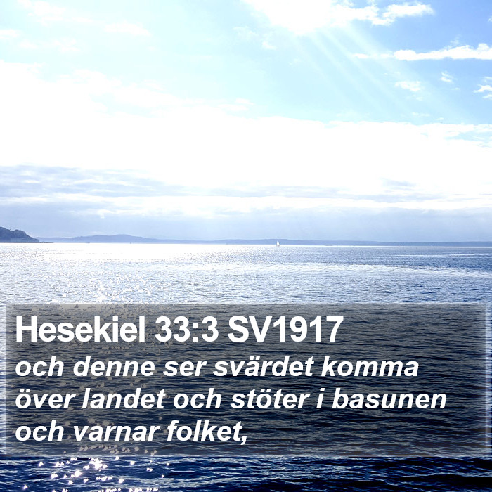 Hesekiel 33:3 SV1917 Bible Study