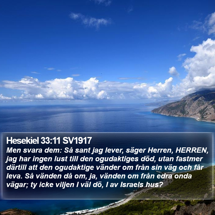 Hesekiel 33:11 SV1917 Bible Study