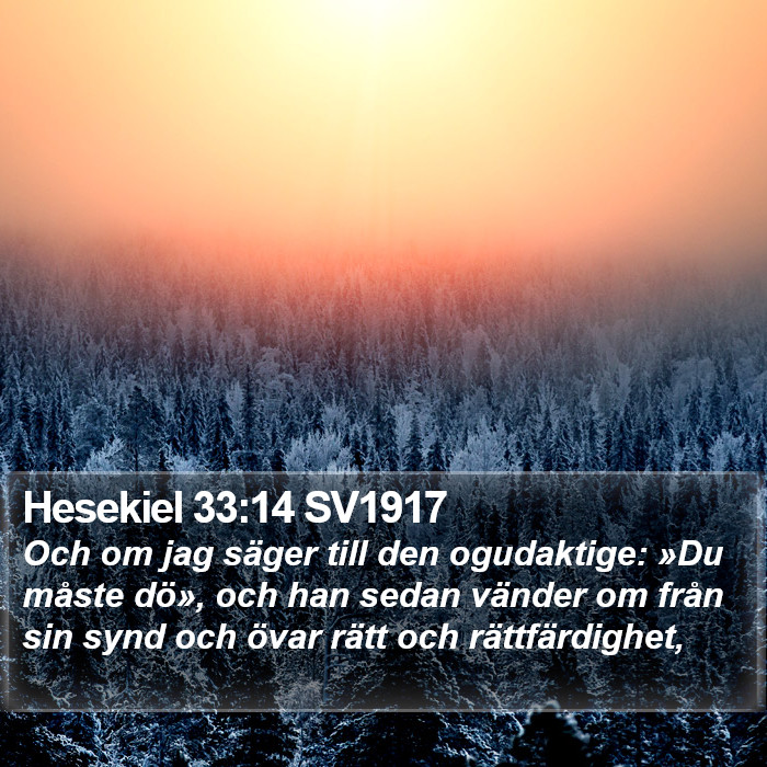 Hesekiel 33:14 SV1917 Bible Study