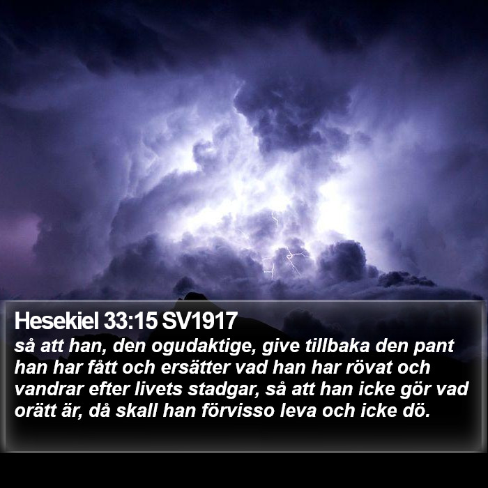 Hesekiel 33:15 SV1917 Bible Study