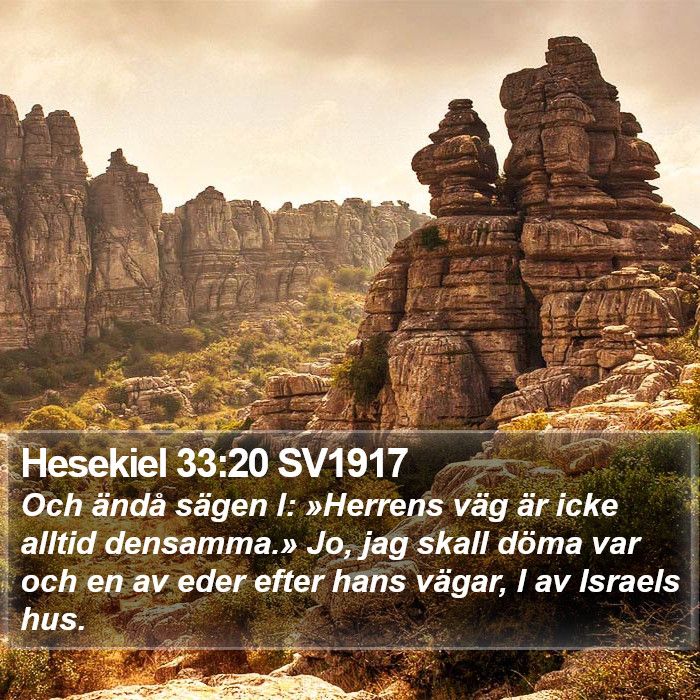 Hesekiel 33:20 SV1917 Bible Study