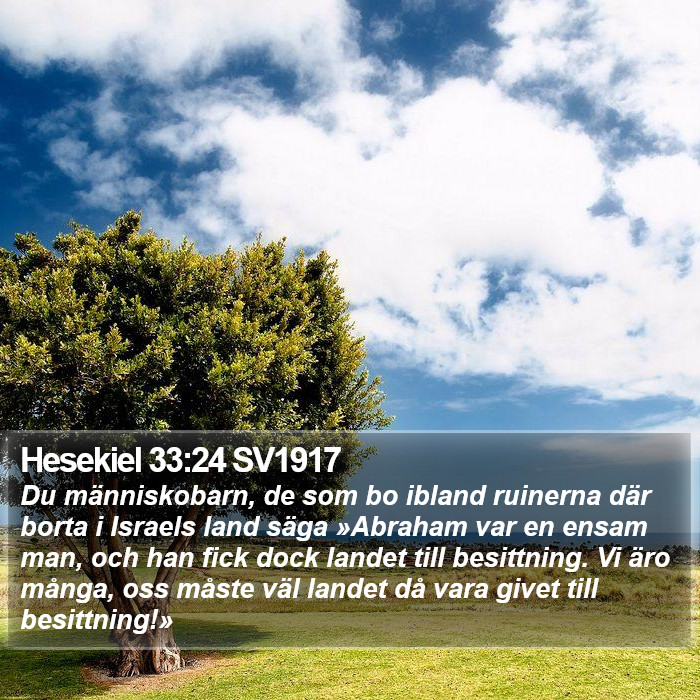 Hesekiel 33:24 SV1917 Bible Study